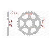 Corona AFAM Acciaio Standard 80104-paso 420 per Moto Ricambi
