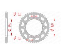 Corona AFAM Acciaio Standard 16204-paso 520 per Moto Ricambi Accessori Ricambi
