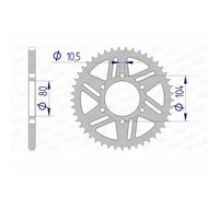 Corona Afam Alluminio 17606-Passo 520 Per Moto Ricambi Accessori Parti