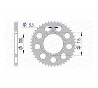 Corona Afam Alluminio 93303-Passo 520 Per Moto Ricambi Accessori Parti