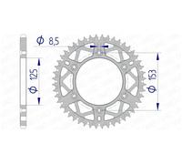 Afam 11212 Rear Sprocket Argento 47t