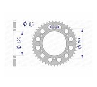 Corona AFAM Alluminio Ultraleggera 11212-paso 520 per Moto Ricambi Accessori