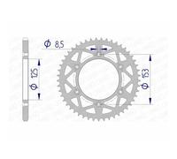 Corona AFAM Alluminio Ultraleggera 11212-paso 520 per Motocicletta