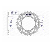 Corona AFAM Alluminio Ultraleggera Florale 15206-paso 520 per