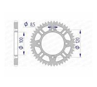 Corona AFAM Alluminio Ultraleggera Florale 15104-paso 428 per Motocicletta