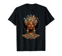Corona afrocentrica della Regina melanina della dea Africana Maglietta
