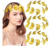 Corona Alloro Dorata 3 Pezzi Goddess Crown Hair Corone d'alloro Accessori Dea Greca per Donna Uomo, Carnevale, Nozze, Festa, Laurea