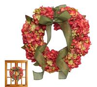 Corona Autunnale - Ortensia Autuno, Ghirlandda Porta | Dimensione Media Con Foglie Decorative E Bacche Finte, Ghirlanda Stagionale Per Ingresso Casa Ringraziamento Natale Autunno Inverno