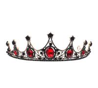 Corona Barocca Nera da Sposa, Lega, 1 Pezzo per Teatro | Brillante e Delicata, per Abiti da Gala e Cosplay, Accessorio Fotografico, Adatta a Tutti i Chioma