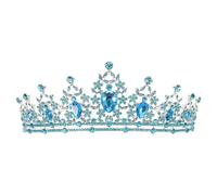 Corona Barocca Vintage con Cristalli, Metallo e Plastica per Donne | Stile Rétro, Leggero e Confortevole, per Feste a Tema e Cerimonie Formali, Accessori Sposa