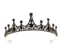 Corona Barocca Vintage da Sposa per Donna in Lega Nera | Accessori per Chioma da Cerimonia, Stile Delicato per Festa e San Valentino, Finitura Elegante