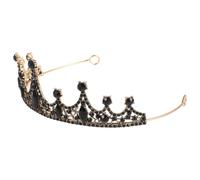 Corona Barocca Vintage da Sposa per Donne in Lega Nera | Accessorio Chioma Sposa, Copricapo Nuziale Elegante, Stile Delicato, per Cerimonia, San Valentino e Compleanno