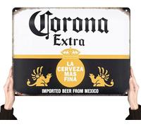 Corona Beer Signs | Man Cave Decor | Bar Vintage Metal Tin Signs | Garage Retro Home Decor | Poster da parete divertente cose interessanti per casa negozio camera caffè 30,5 x 40,6 cm