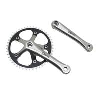 Corona Bici per strada in alluminio P2R Fixie 3.30 165 mm 46D. (Fixie - Singlespeed) Diam. 130 mm Argento