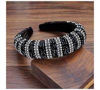 Corona Boho Gorgeous Full Diamante imbottito barocco barocco fasce di lusso di cristallo for capelli for donne strass tiara bling accessori for capelli Corona Compleanno(Pad hair hoop)
