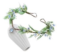 Corona Cerchietto con orecchie da elfo e tiara con corona di fiori for cosplay, 17 cm(B)