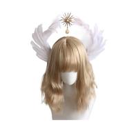 Corona Con Alone Gotico, Tiara Lolita, Fascia For Capelli, Corona Con Alone Della Vergine Maria, Accessorio For Capelli Con Alone Della Dea per Varie Occasioni(D)