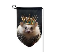 Corona con riccio bandiere da giardino verticale su entrambi i lati bandiera della casa 30,5 x 45,7 cm bandiera primaverile estate stagionale vacanza fattoria cortile decorazione da appendere