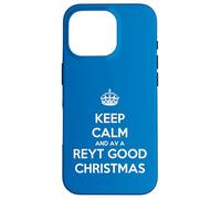 Corona con testo bianco Keep Calm And Have A Reyt Good Christmas Custodia per iPhone 16 Pro