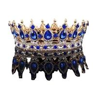 Corona, corona re, diadema, corone per donne, corona principessa, gioielli per capelli, corone, diademi per donne, roba, cristalli blu, da sposa, grandi corone, diademi, feste di ballo, matrimoni,