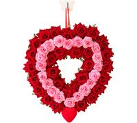 Corona Cuore Rosa Rosso per San Valentino per Matrimonio Festa Porta Decorazione