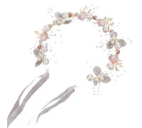Corona da damigella di fiori, per matrimoni, elegante accessorio per capelli fatto a mano con perle, multifunzionale, ghirlanda regolabile per il giorno