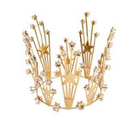 Corona da donna a forma di stella, per matrimonio, ballo, concorso, festa di Halloween (oro)