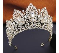 Corona da donna principessa regina AB cristallo un diadema con 8,5 cm di altezza per sposa gioielli per capelli o ballo di fine anno, Tiaras, Metallo
