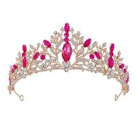 Corona da Principessa con Cristalli, Lega di Zinco | Splendore Delicato, Design Raffinato e Leggero, per Raccolti, Feste Danzanti e Cerimonie Speciali