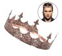 Corona Da Re Retrò Uomo Accessorio Del Vintage Fascia Per Capelli Metallo