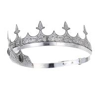 Corona da re, tiara da uomo, fascia per capelli regolabile, stile medievale,