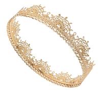 Corona da Re Vintage in Metallo Oro per Teatro e Matrimonio | Accessorio Scenico Elegante, Tocco Antico Delicato, Adatto come Photo Props