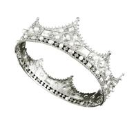 Corona da regina da donna, diadema e corone barocche, diadema vintage da regina, corona di lusso con strass, corona per matrimonio, copricapo per compleanno, ballo di fine anno, cosplay, feste, silver