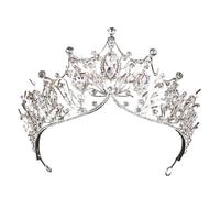 Corona da sposa da donna, in argento, con strass, accessorio per capelli da sposa, Strass