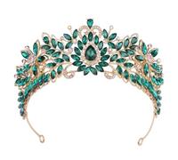 Corona da sposa floreale Tiara fiore strass accessori per capelli per sposa Boho Party Prom H283 oro EN8