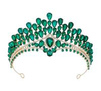 Corona da sposa in stile vintage con cristalli AB e gioielli a goccia d'acqua, una tiara da principessa per un elegante ornamento dei capelli, Tiaras, Cristallo