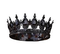 Corona da sposa rotonda con diadema donna vintage nero Per donna | Diademi di cristallo for spettacoli nuziali for regine e re
