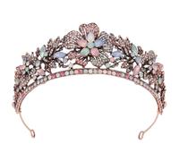 Corona da sposa vintage per le donne Tiara di nozze perla accessori per capelli strass copricapo per la sposa 24