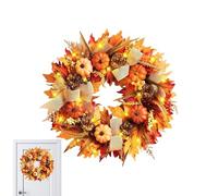 Corona d'autunno - 17,72 pollici, ABS + decorazione della porta a vite | Decorazione della corona : resistente coroa natalizia realizzata in materiale resistente con un design elegante, ideale per