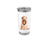Corona d'Avvento natalizia per cani Golden Retriever Bicchiere termico in acciaio inox doppia parete