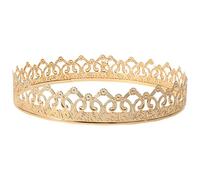 Corona Decorativa da Re in Metallo Oro per Feste e Teatro | Stile Semplice, Si Adatta alla Maggior Parte delle Teste, Resta Salda, Pratica per Marito e Fidanzati