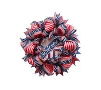 Corona del 4 luglio, corone patriottiche per la porta d'ingresso | Corona di vacanze porta d'ingresso - Veterani Memorial Garland Segno per il portico, parete, cimitero, cappotto interno esterno