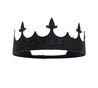 Corona del re reale in oro e diadema del principe cialde a tutto tondo per la festa di compleanno Cosplay Regali di Halloween Copricapo medievale da uomo/donna Accessori per costumi e cosplay