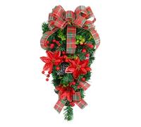 Corona Della Porta Anteriore - Corona Inverno Artificiale 50 Cm, Non Facile Svanire, Costruzione Filo Ferro Poliestere PVC, Colorato Natale Natale Natale | Decorato