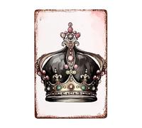 Corona Della Regina Di Cristallo Cartelli Metallo Decorative Targa In Metallo Retrò Cartello Decorativo Per Bagno Casa Garage
