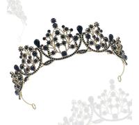 Corona della sposa,Corona Principessa, Fasce per capelli da donna con strass,La principessa di 18 anni sceglie la corona per il matrimonio,Spettacoli, Feste di compleanno, Natale,Nero