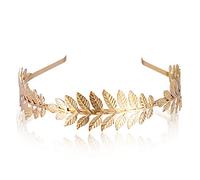 Corona di alloro dorato Gioiello fatto a mano per sposa, fascia greca romana acconciatura capelli corona donna accessori diadema retrò per ragazze e donne