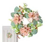 Corona Di Anelli Di Di Primavera - Verde Artificiale, Supporto Per Pilastro Della Ghirlanda Di Simulazione, Articolo Decorativo Resistente Con Foglie Di Eucalipto | Arrangiamento Elegante Per