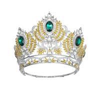 Corona Di Bellezza Regina Corone Colorate Vestito Spettacolo Fascia For Capelli Delicato Confortevole(Green1)