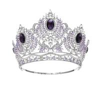 Corona Di Bellezza Regina Corone Colorate Vestito Spettacolo Fascia For Capelli Delicato Confortevole(Purple)
